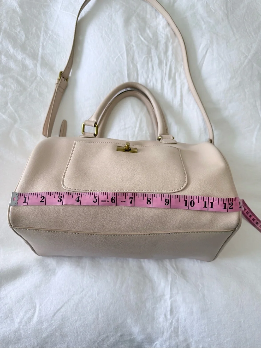 J. Crew | Pale Pink Nude Leather Dorset Satchel Boston Style Bag | Neutral